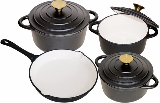 Cast iron pot set