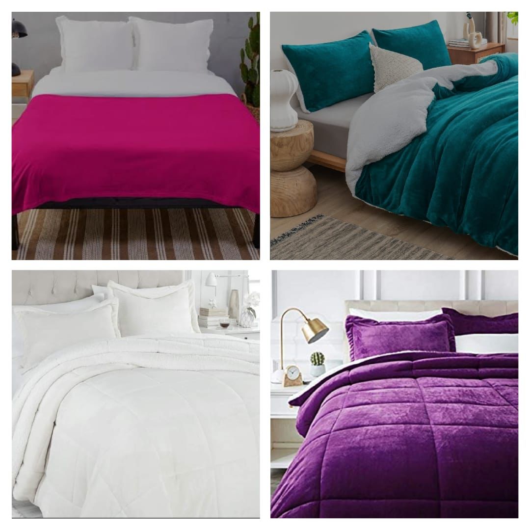 Velvet Fleece Sherpa Comforters