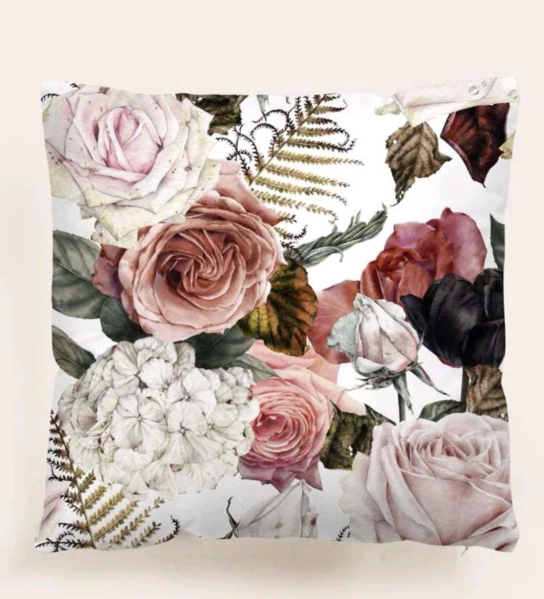 Modern flower print cushion cover