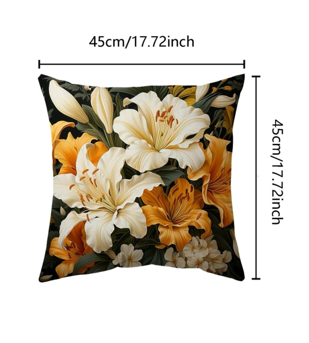 Lily Flower Cushion Cover