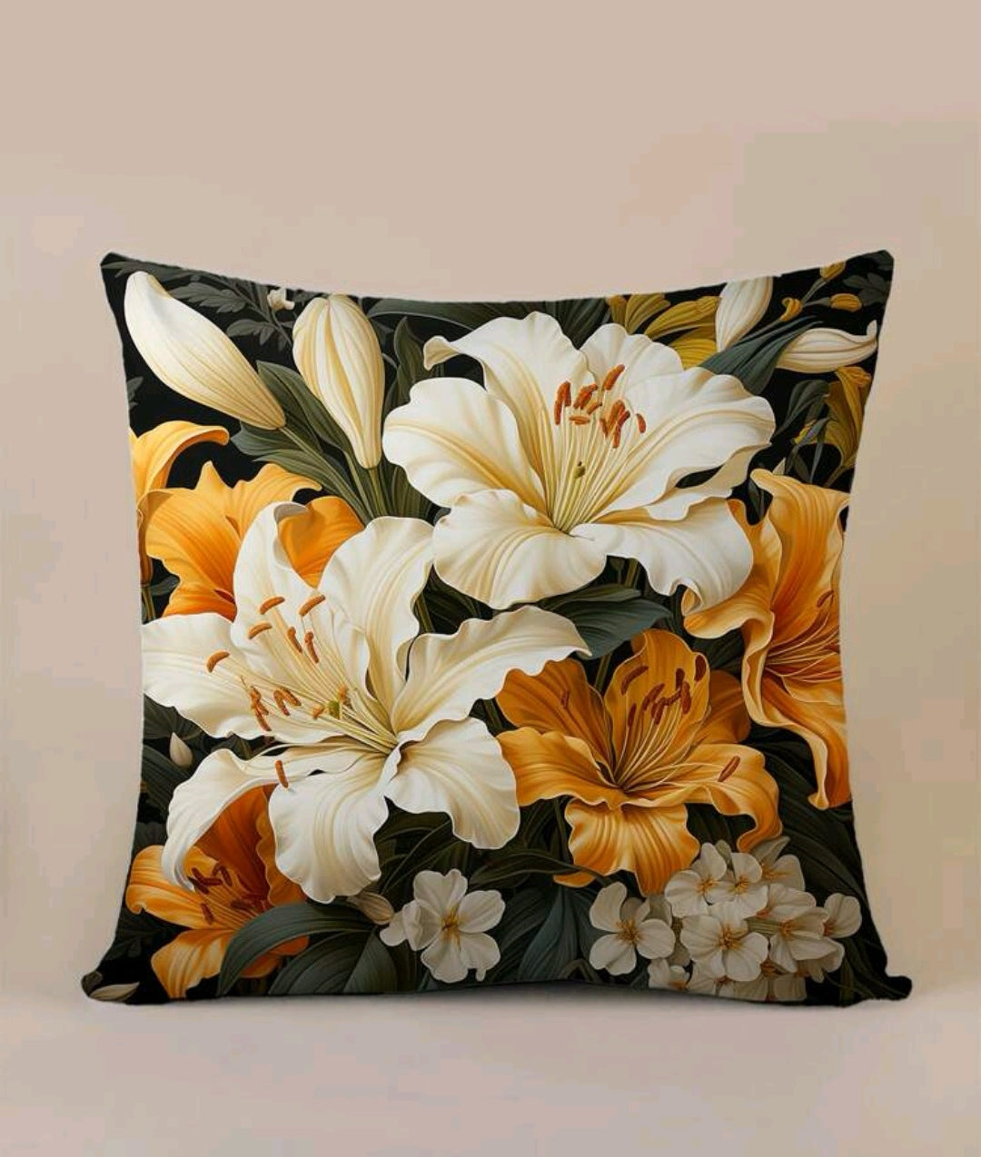 Lily Flower Cushion Cover