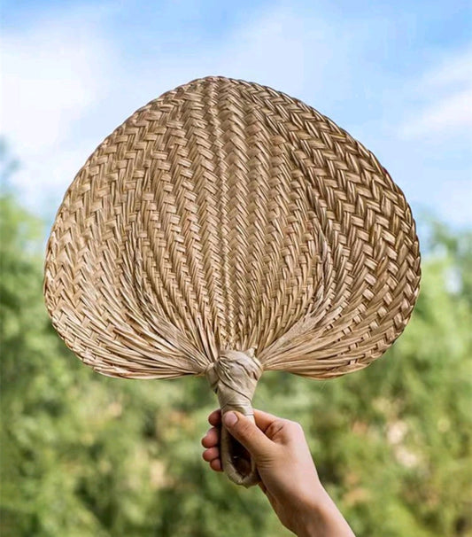 Straw Decor Fan