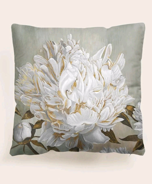 Cool Grey and White Cushion Cover