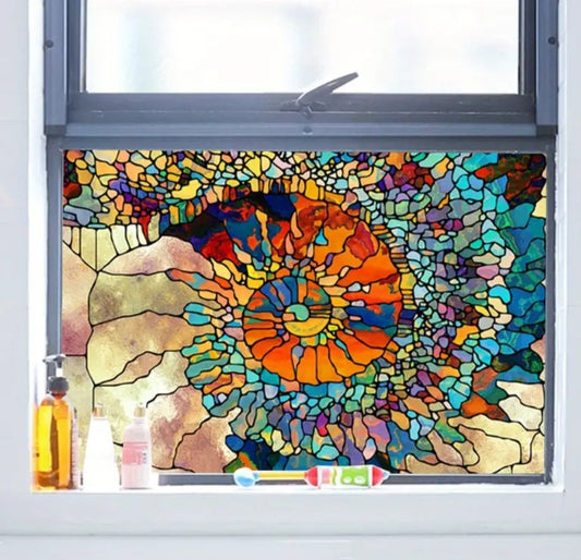 Abstract Mosaic Affect Window Film