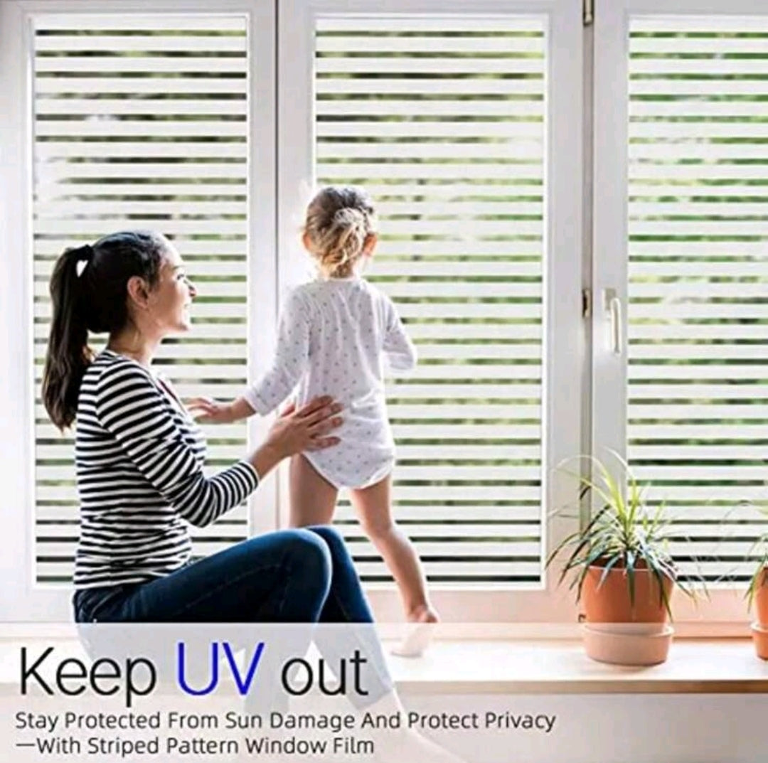 Striped Window Privacy Film