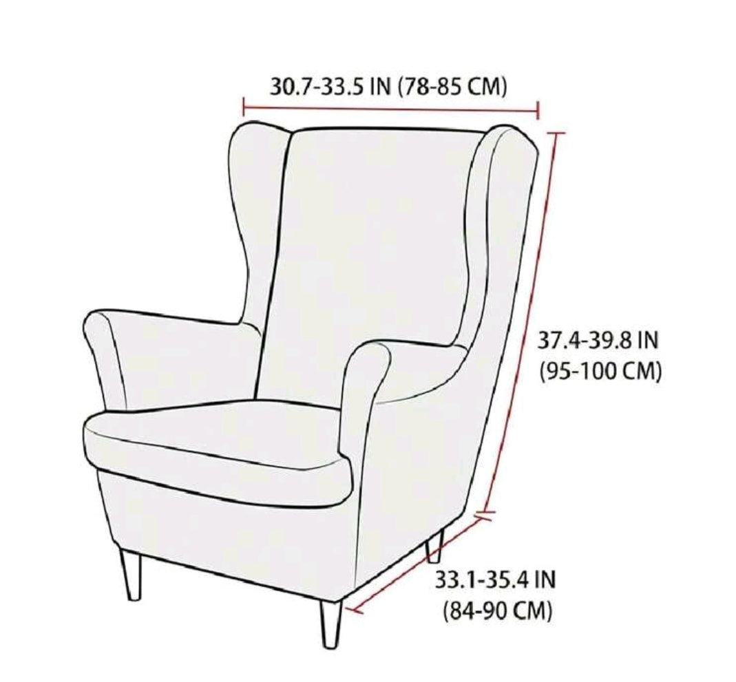 Wingback Chair Slipcover in velvet