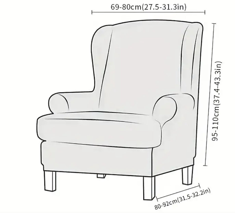 2pce Wingback Slipcover