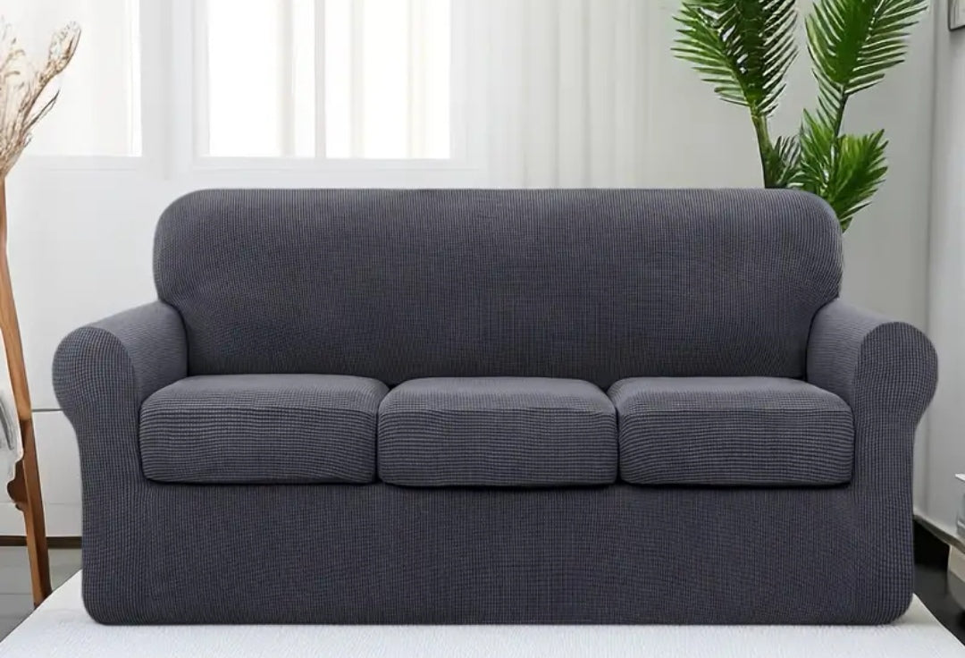 Single Seater Couch slipcover with loose Cushion covers