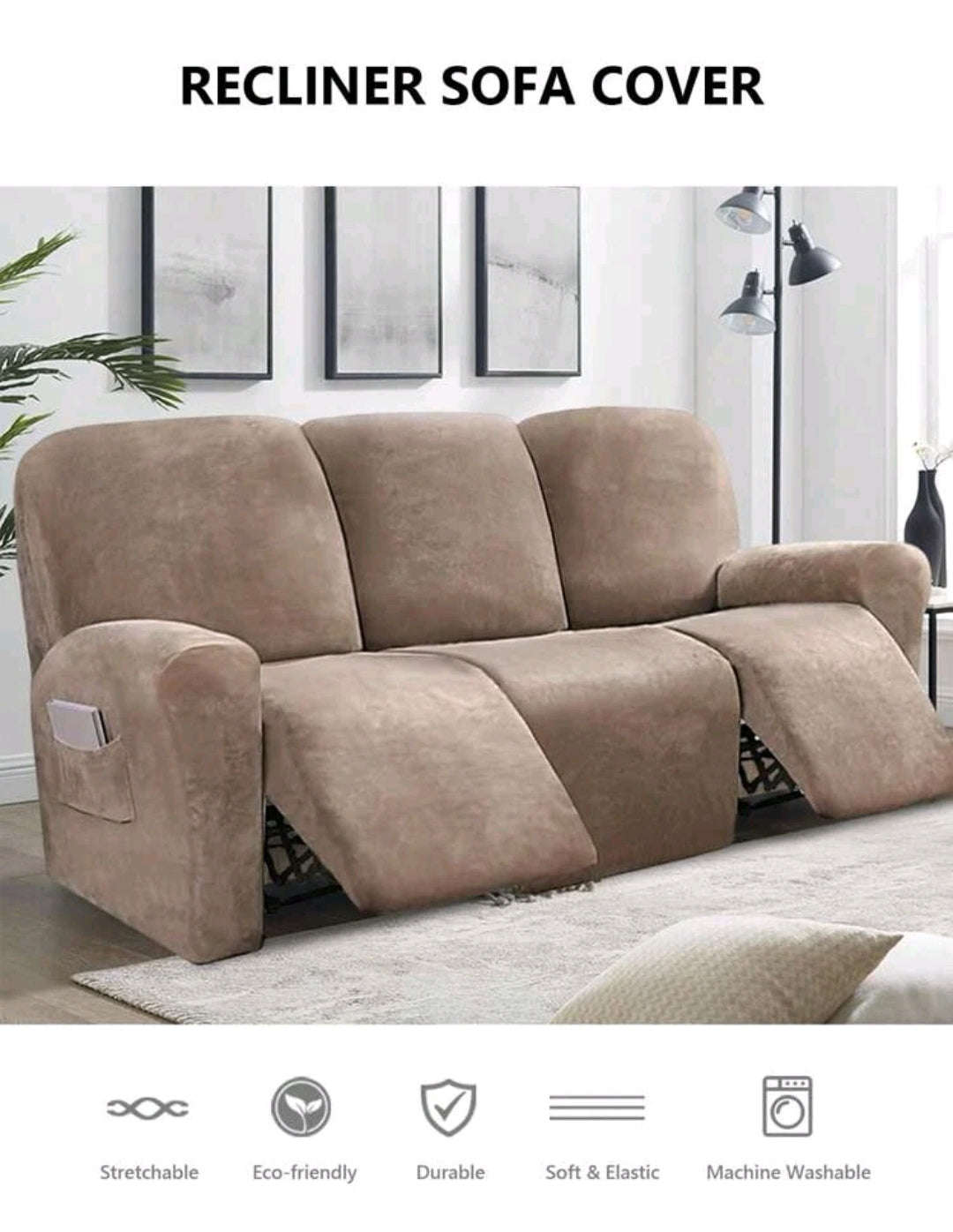 3 Seater Recliner Slipcover