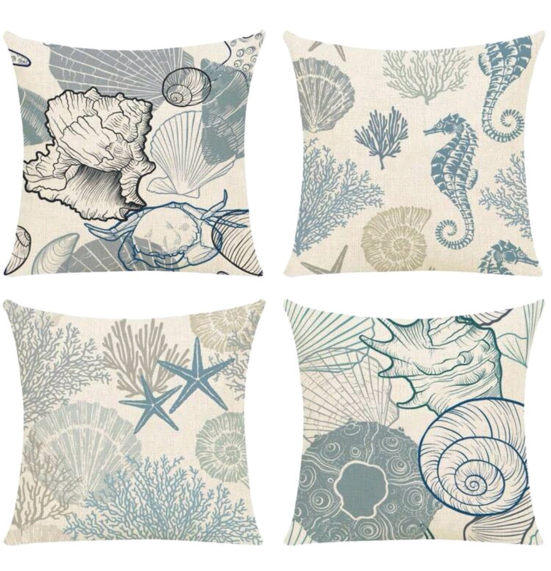 Ocean theme cushion covers