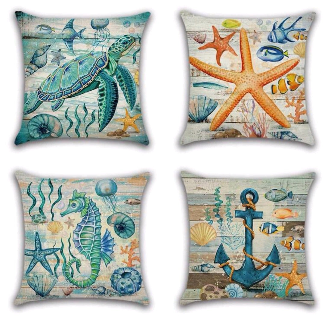 Ocean theme cushion covers