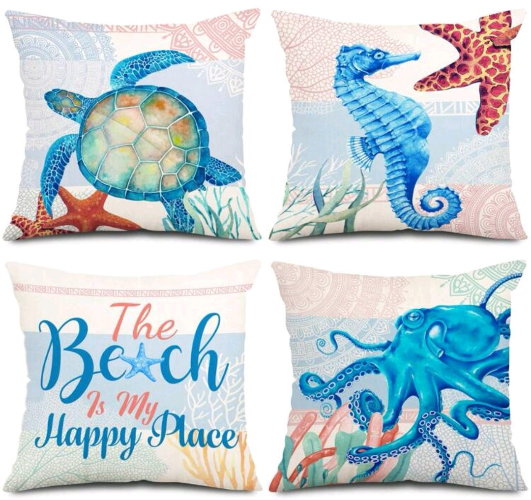 Ocean theme cushion covers