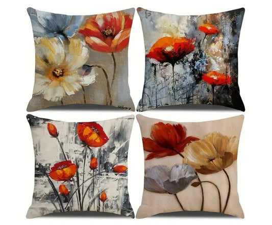 4pce poppy Pillowcases