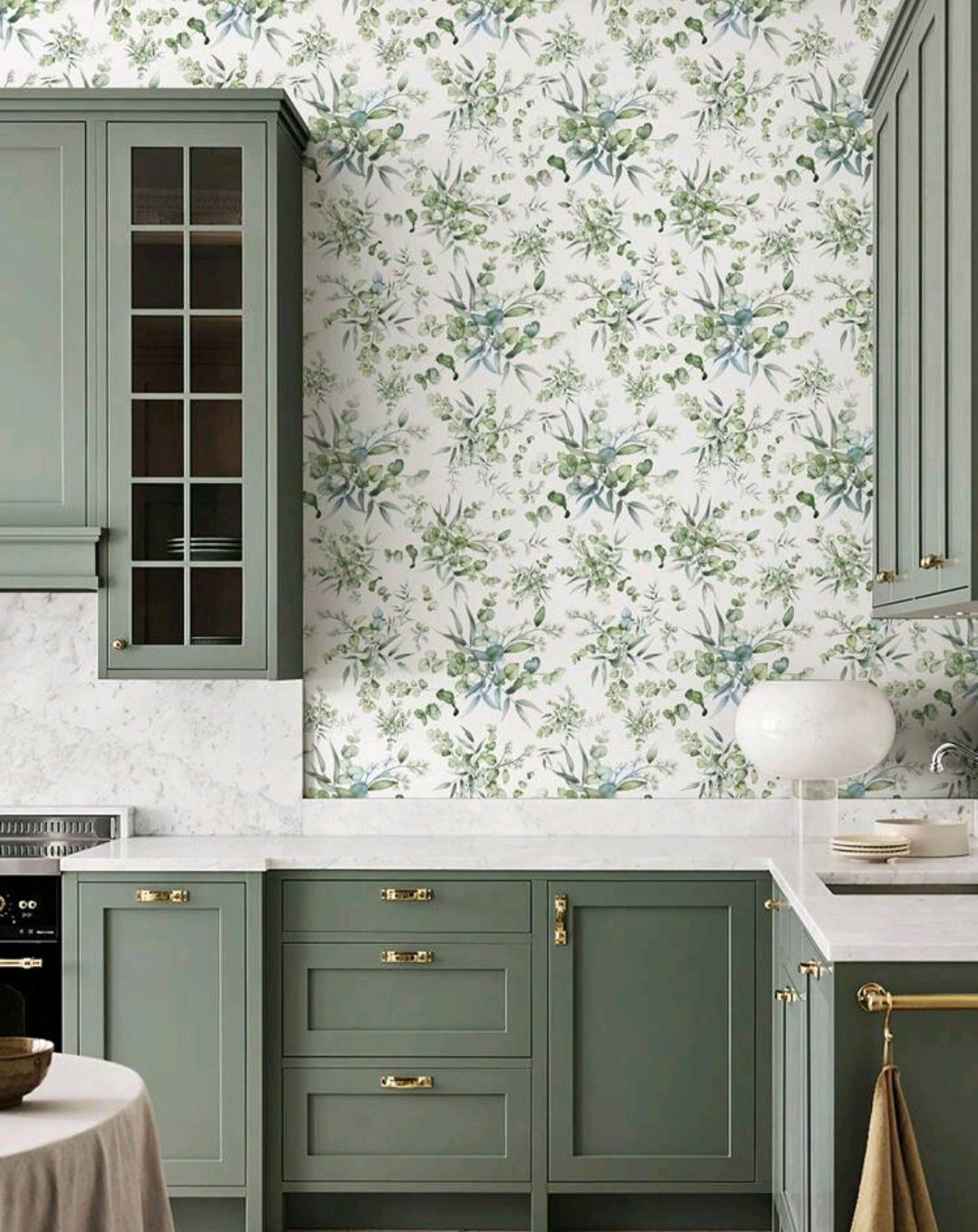 Green Botanical Self-Adhesive Wallpaper