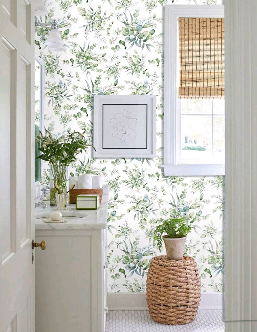 Green Botanical Self-Adhesive Wallpaper