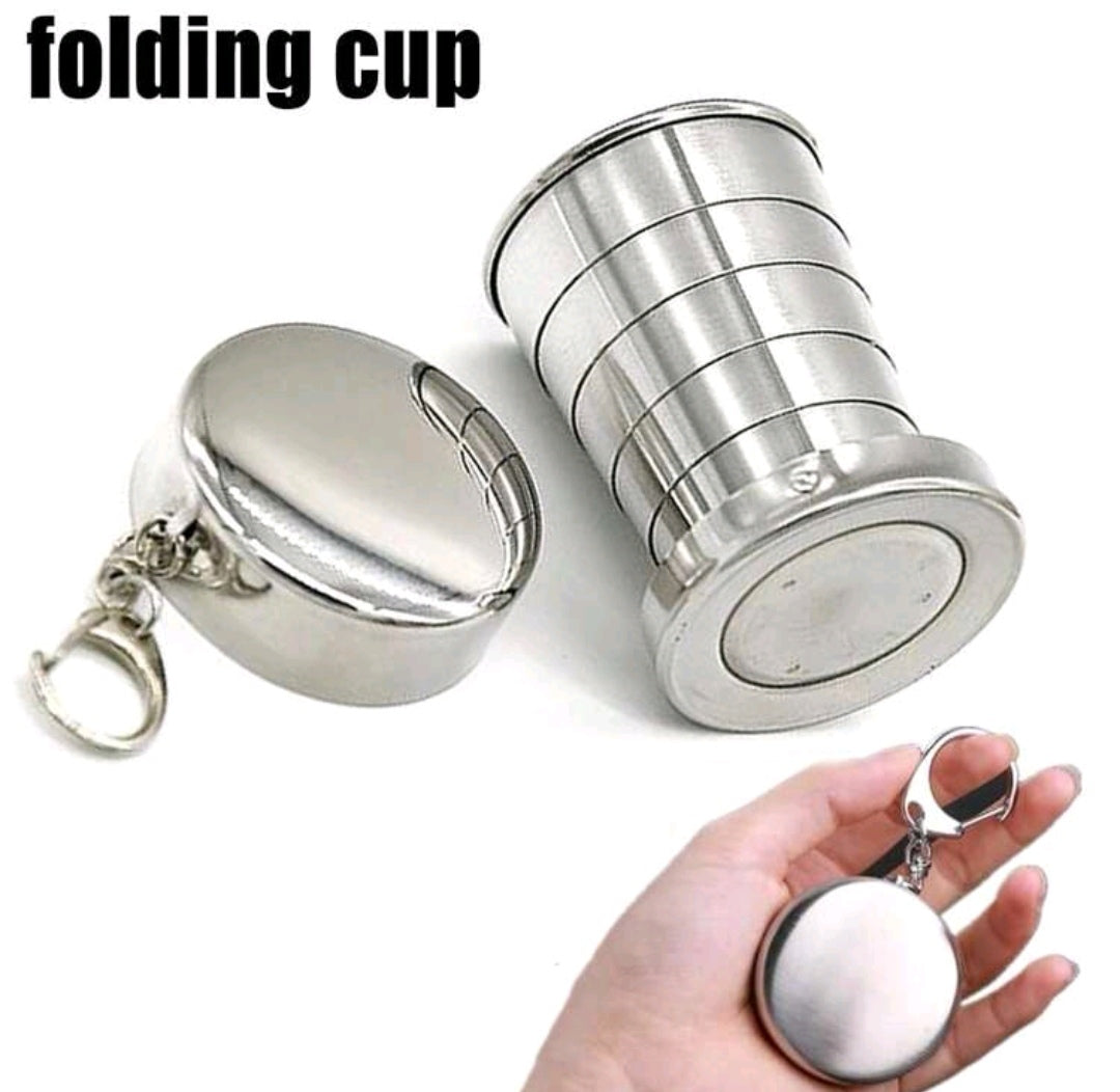 Stainless steel folding cup