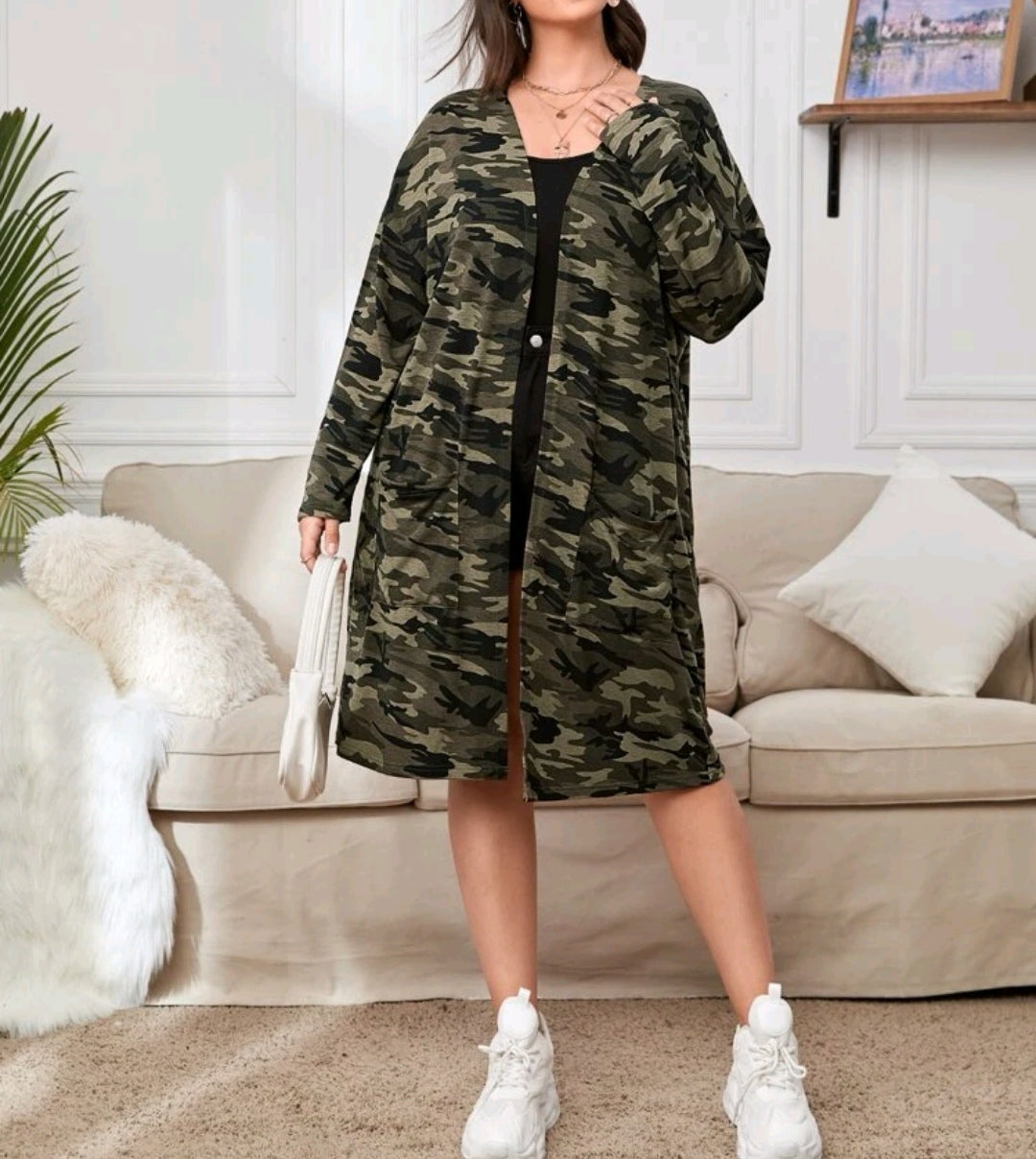 Camo print light jacket