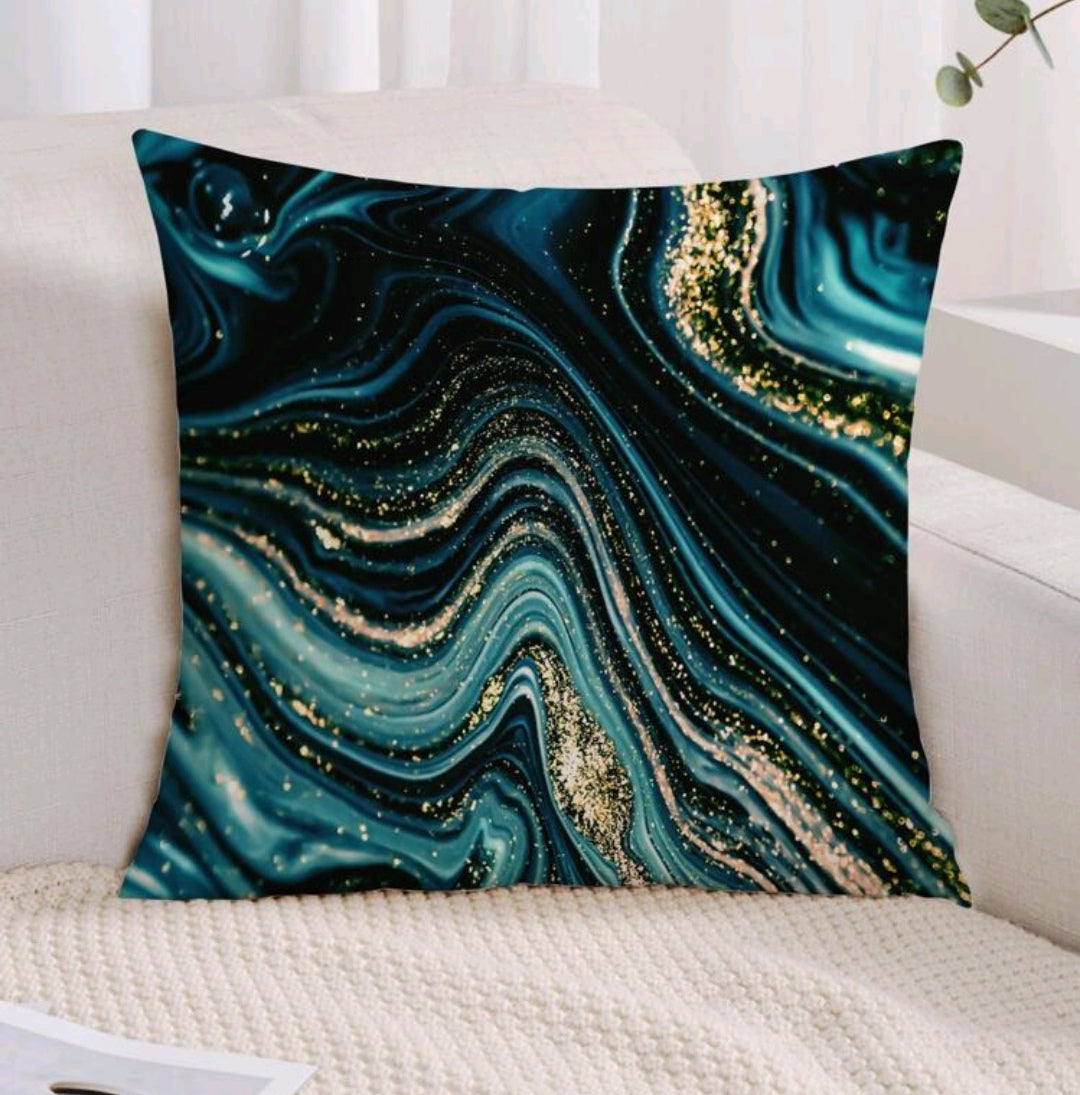 Marble print cushion cover