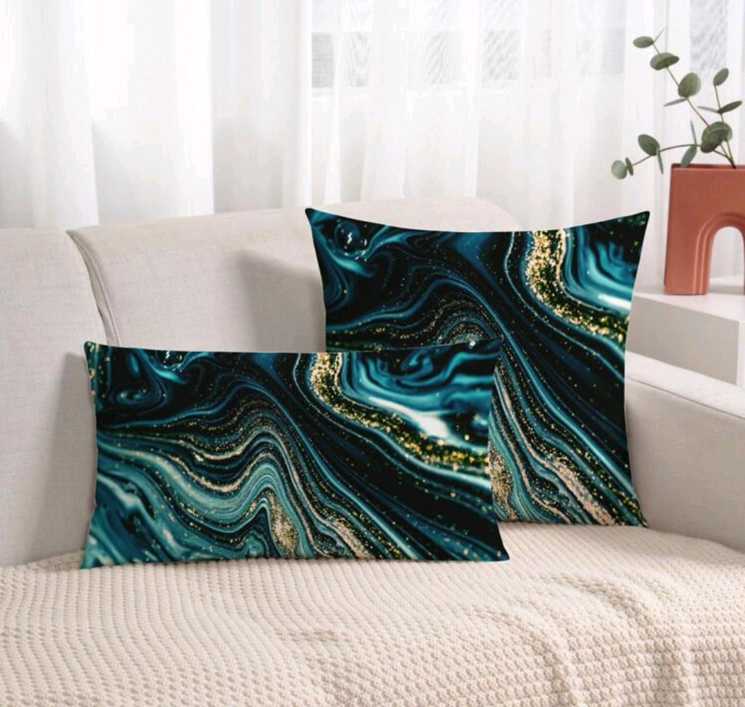 Marble print cushion cover