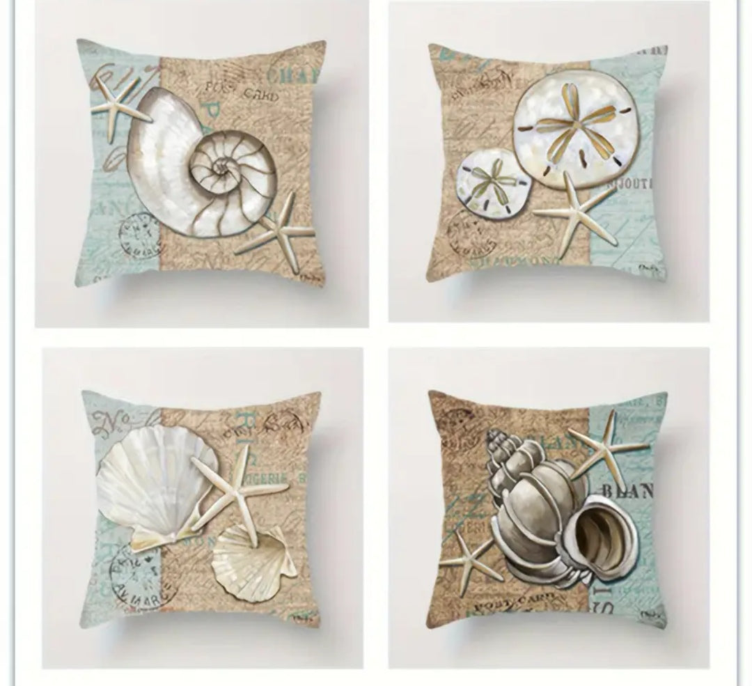 Sea theme 4pcs cushion covers