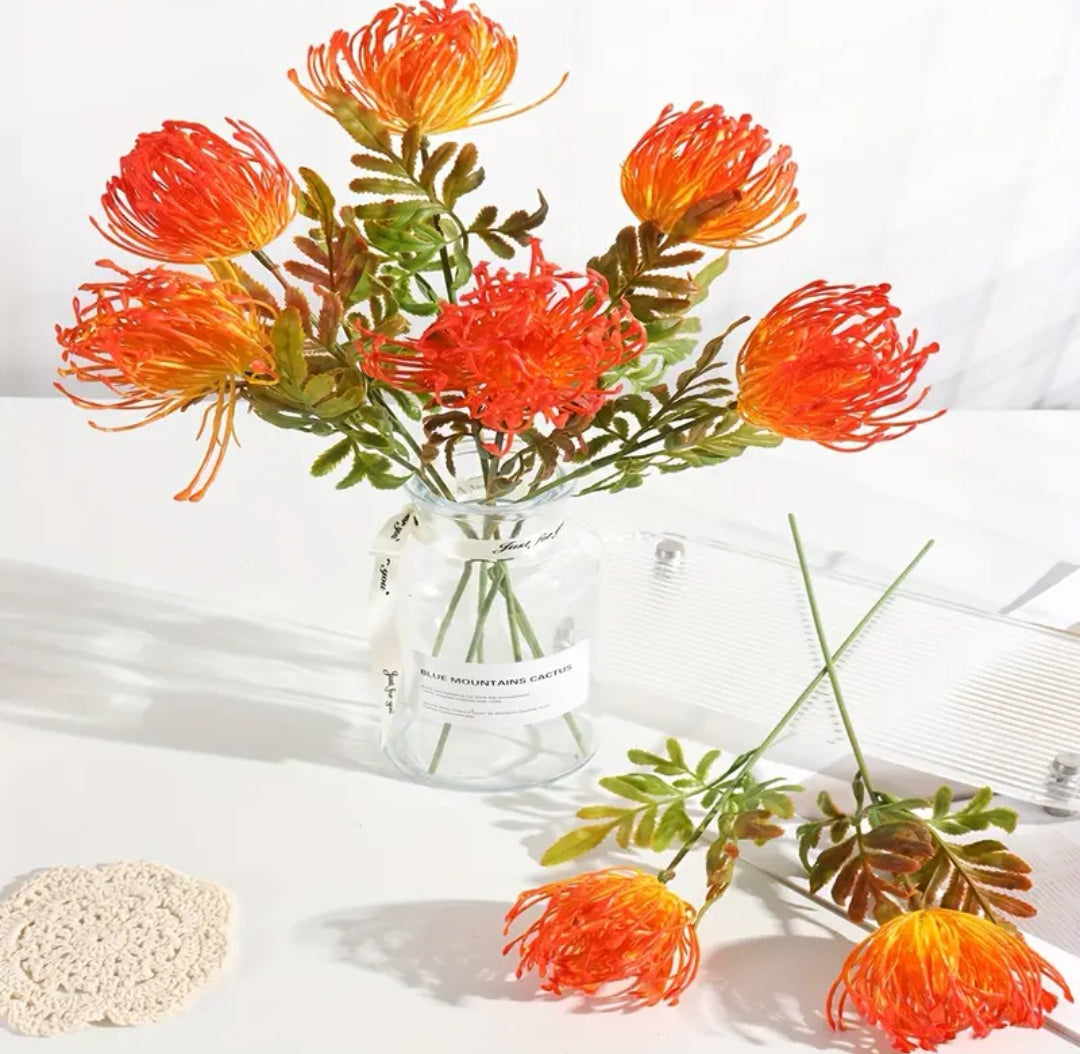 Pincushion Flowers Artificial