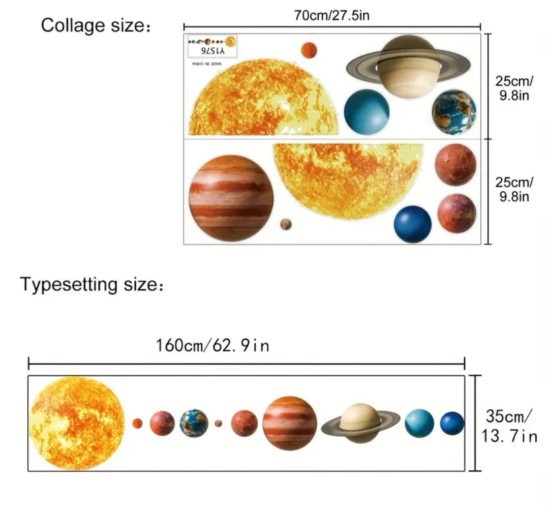 Wallsticker solar system