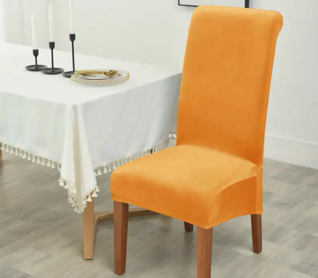 Velvet dining room chairs covers (set of 2)