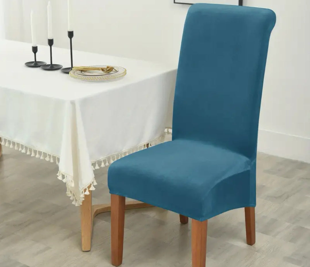 Velvet dining room chairs covers (set of 2)