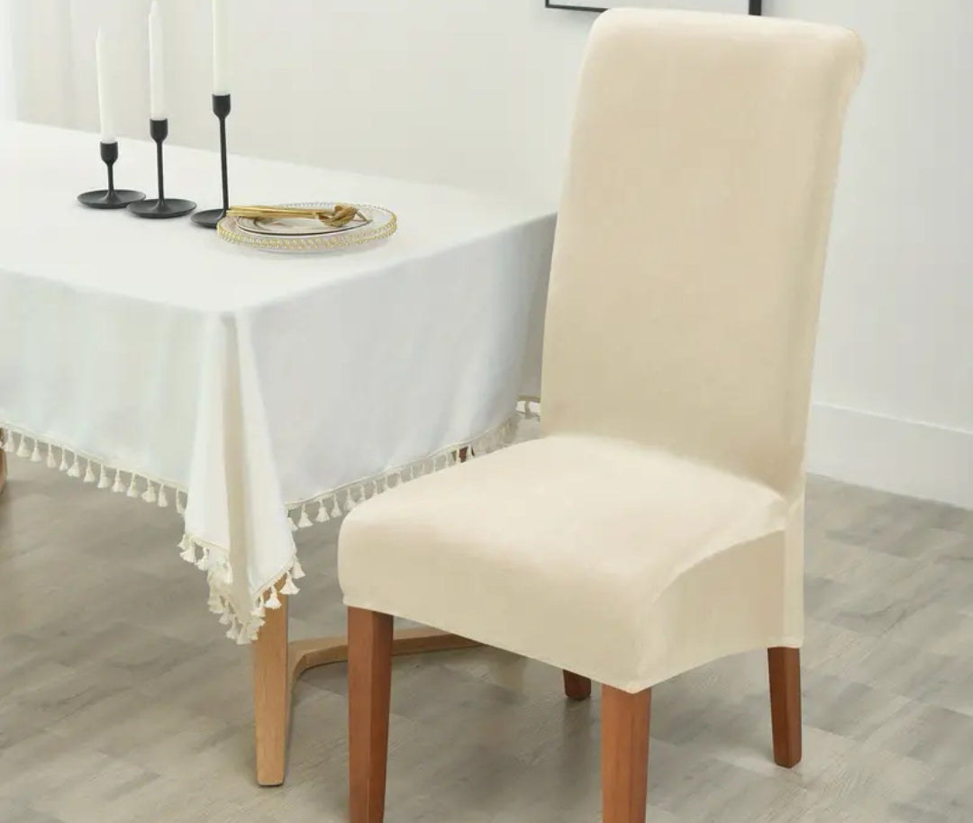 Velvet dining room chairs covers (set of 2)