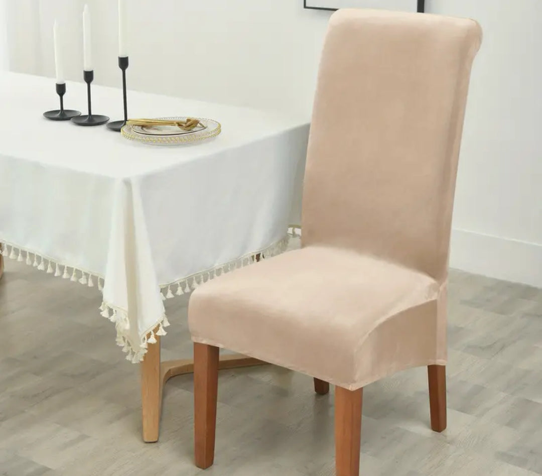 Velvet dining room chairs covers (set of 2)