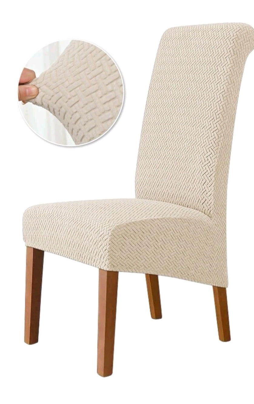 Universal high stretch dining chair slipcover