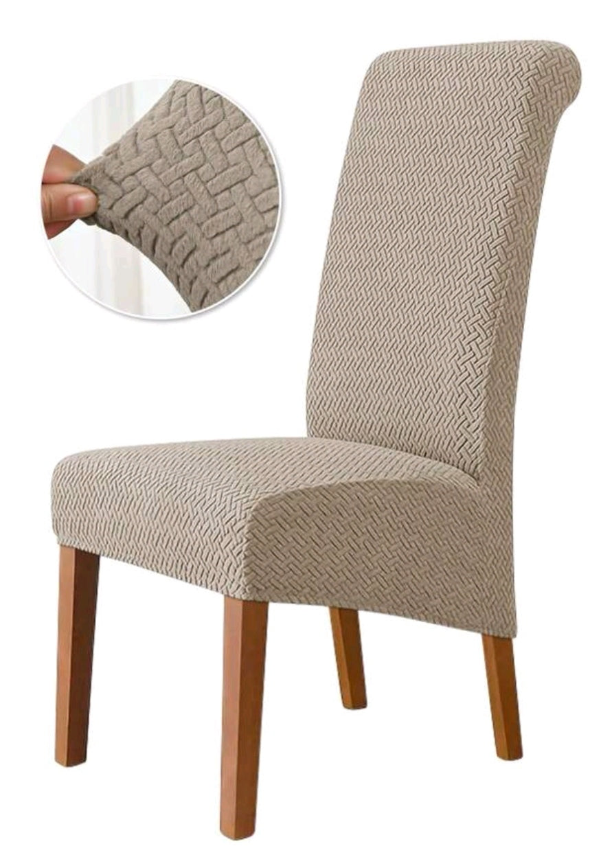 Universal high stretch dining chair slipcover