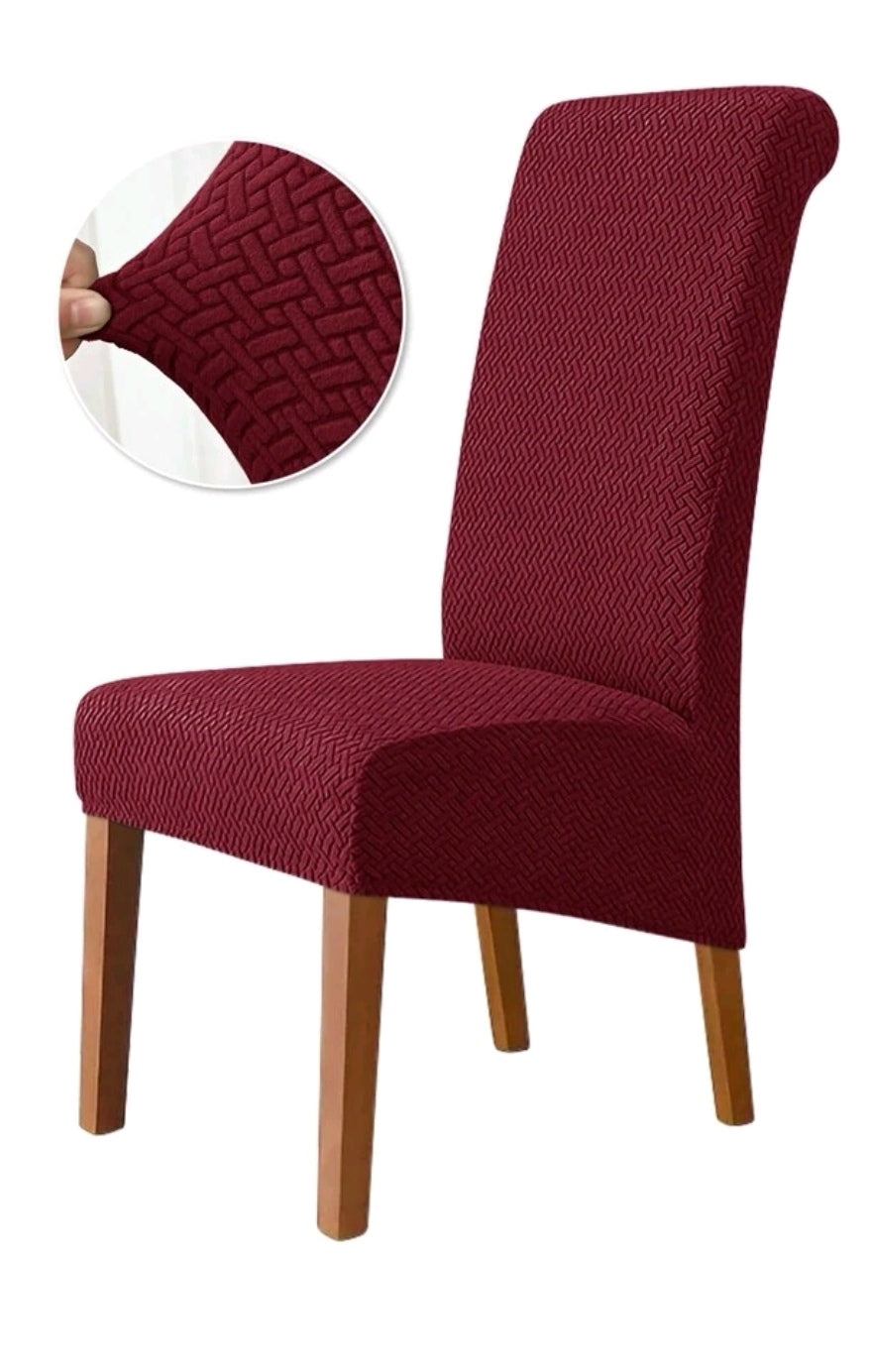 Universal high stretch dining chair slipcover