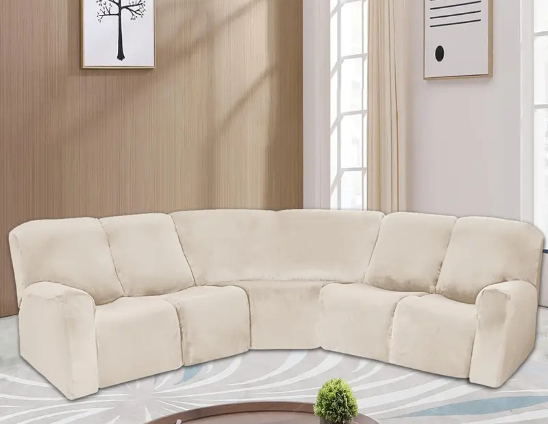 L shape recliner slipcover