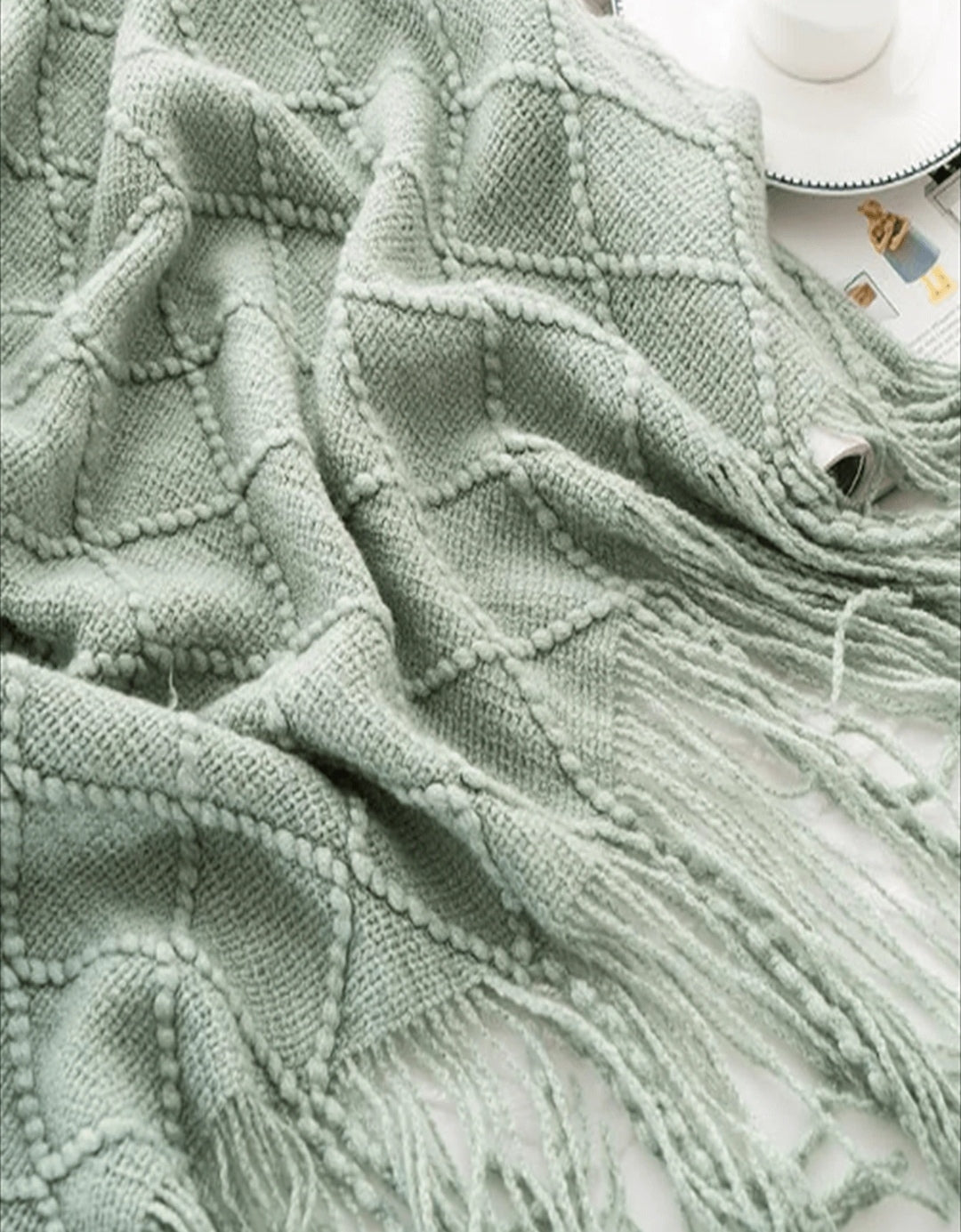 Sage green blanket