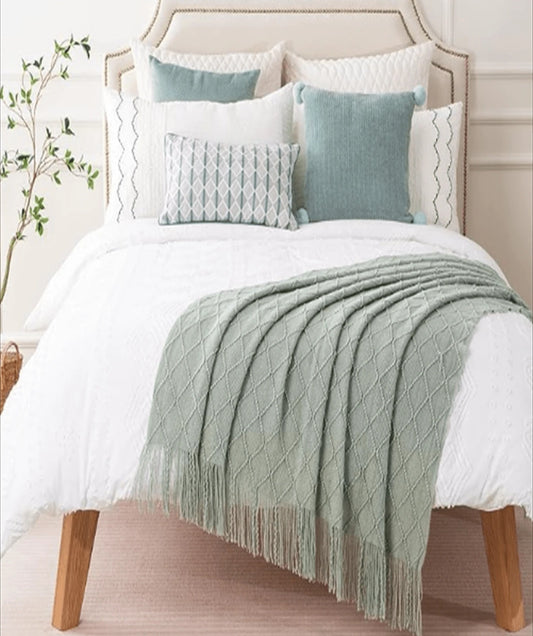 Sage green blanket