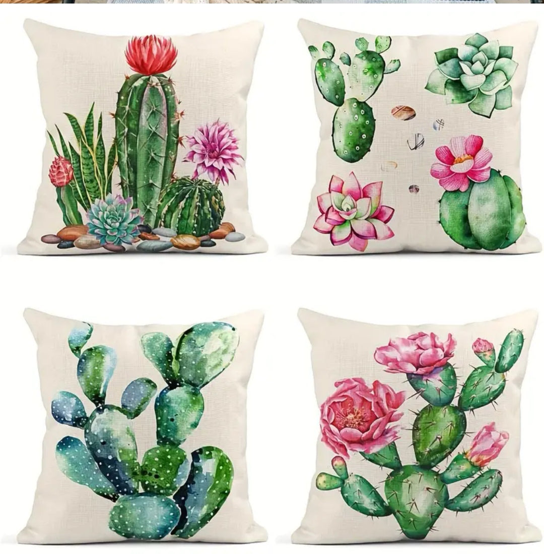 4pce cactus cushion covers