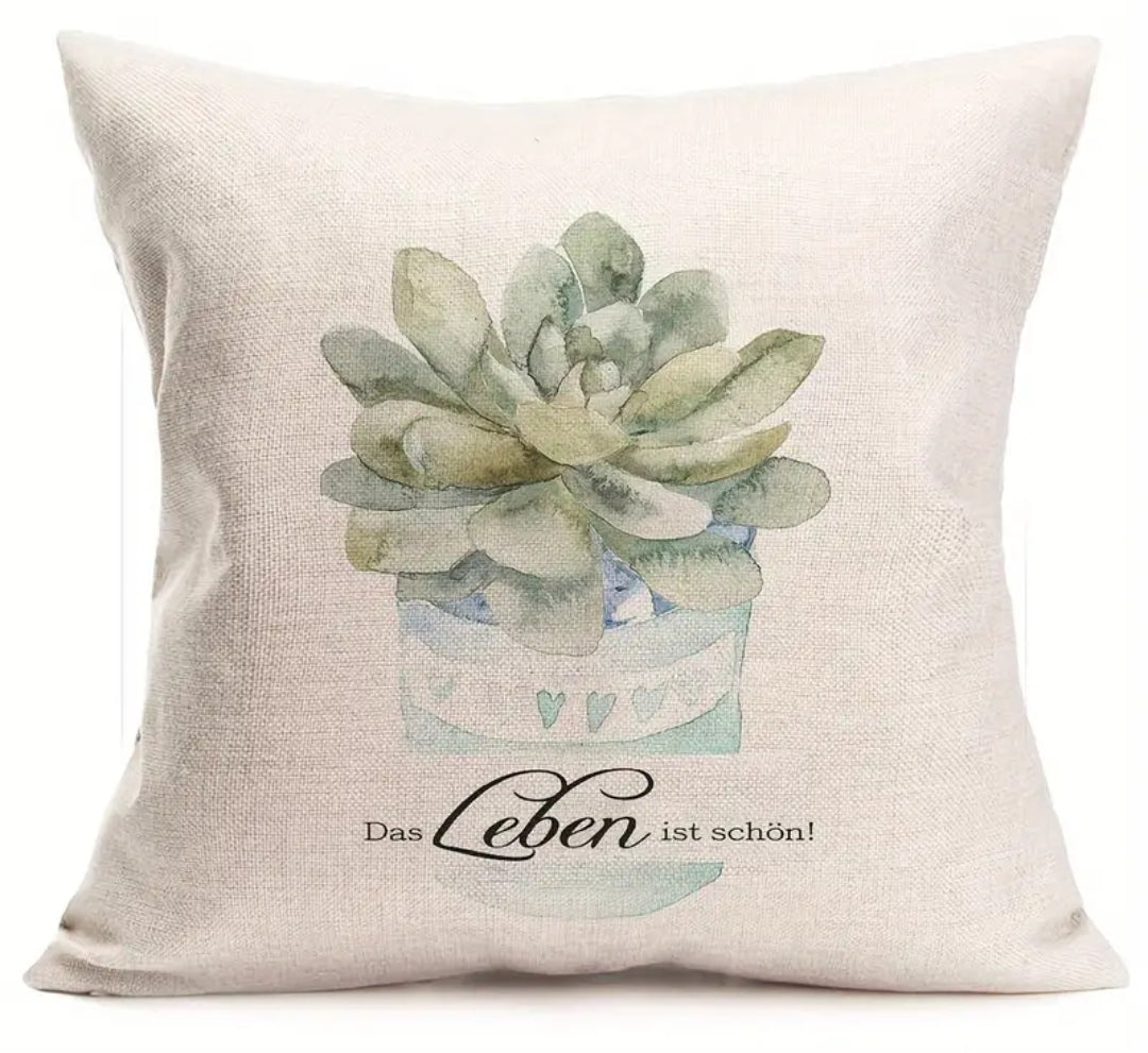 Linnen 4pce cactus cushion covers