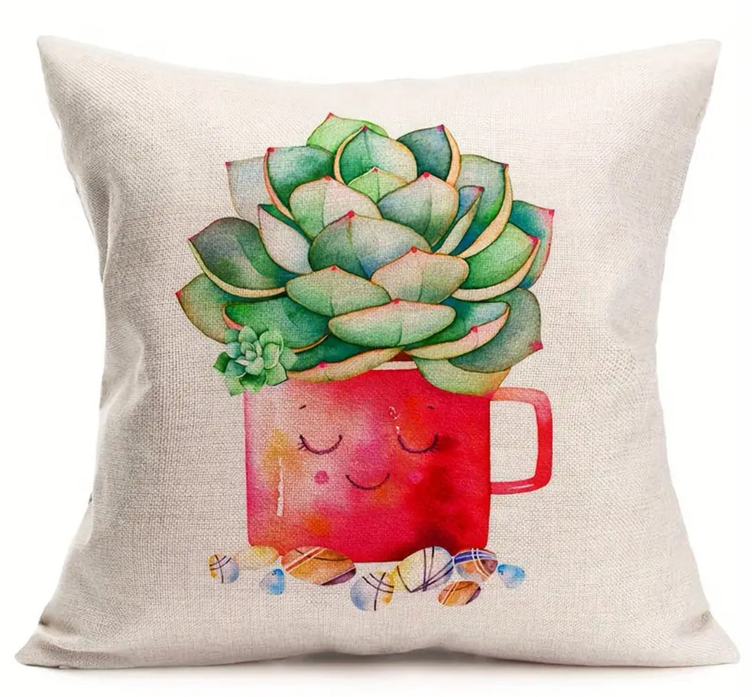 Linnen 4pce cactus cushion covers