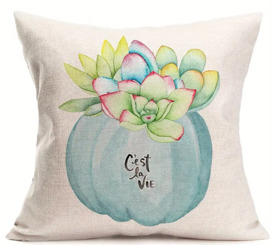 Linnen 4pce cactus cushion covers