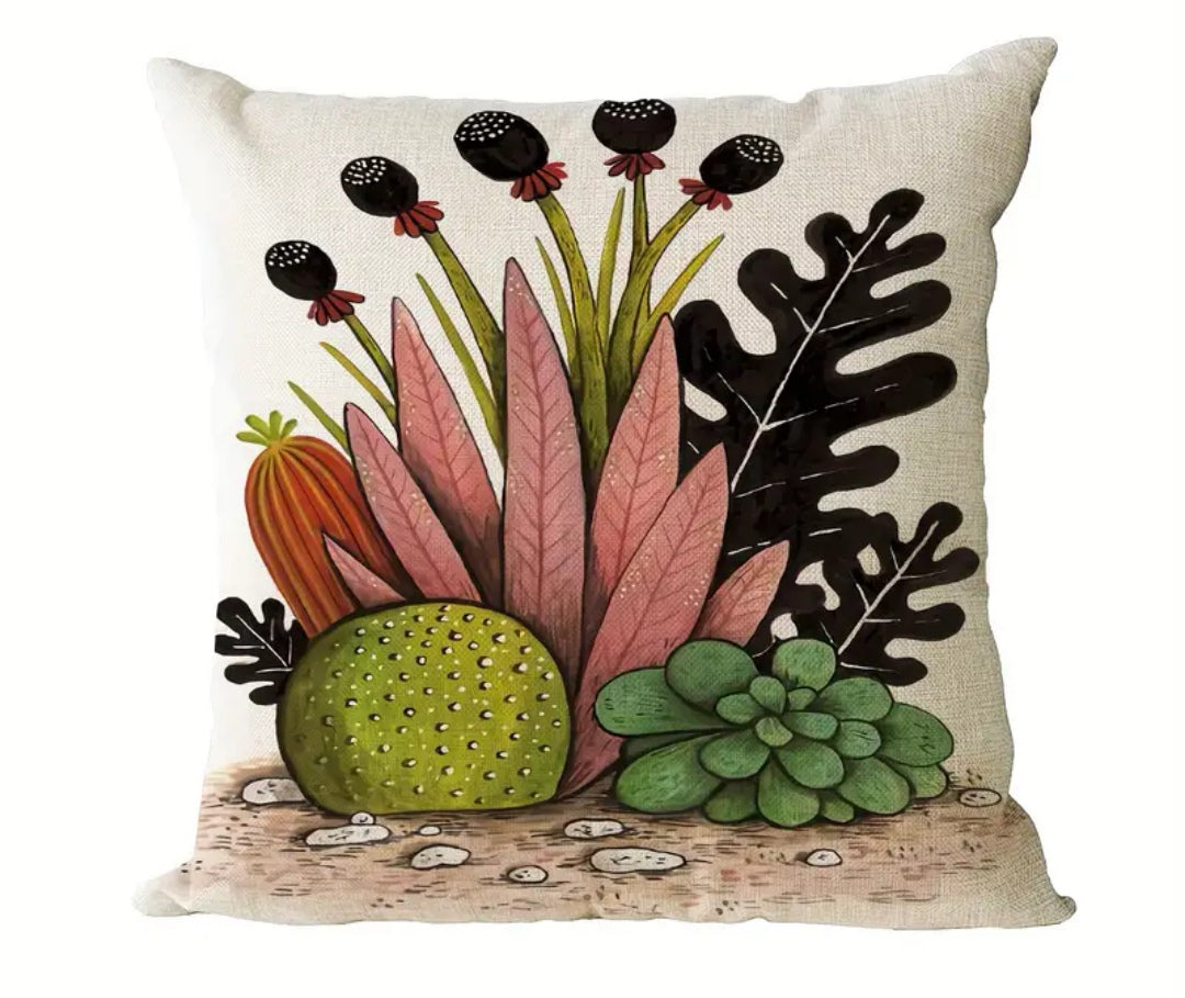 4pcs cactus print Scatter Cushion Covers