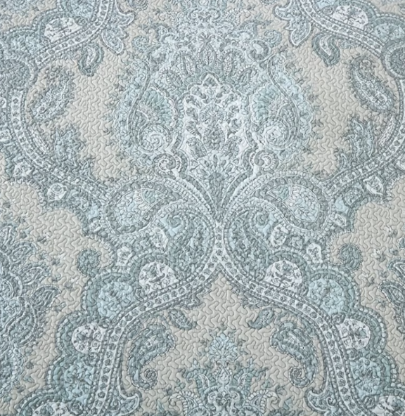 100% Cotton Blue Paisley Bedspread Set | 3 Piece Double Bedding Set | Soft & Breathable