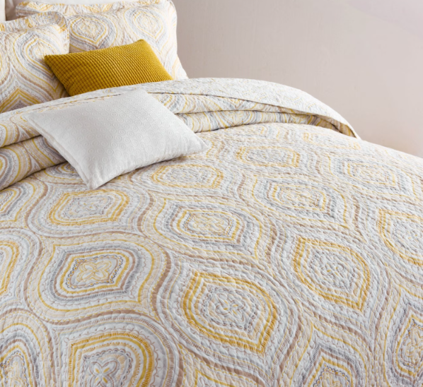 100% Cotton Quilted Bed Cover | 3D Embossed Quilt | Soft All-Season Bedding | Bed Cover Only
