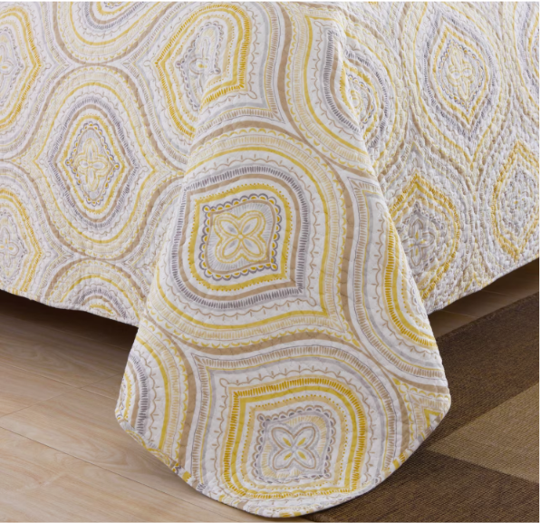 100% Cotton Quilted Bed Cover | 3D Embossed Quilt | Soft All-Season Bedding | Bed Cover Only