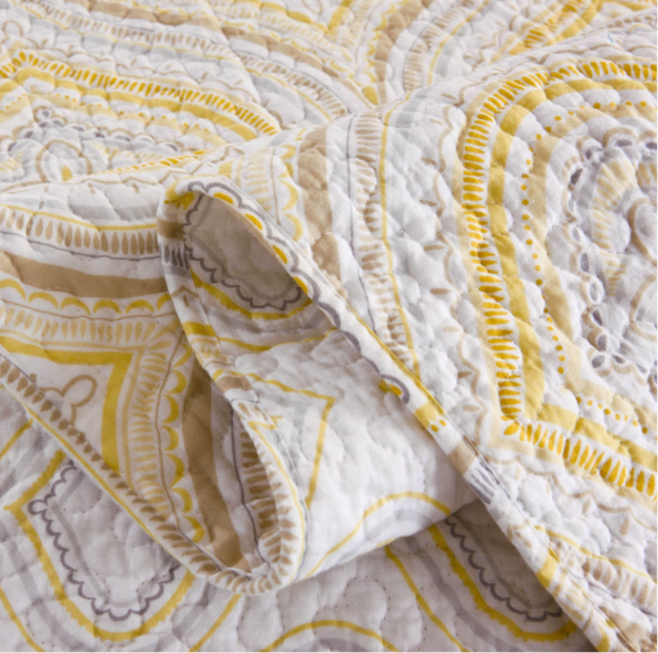 100% Cotton Quilted Bed Cover | 3D Embossed Quilt | Soft All-Season Bedding | Bed Cover Only