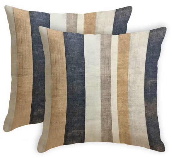 Set of 2 Modern Striped Cushion Covers | Scandinavian Decorative Throw Pillow Covers | 3 Sizes