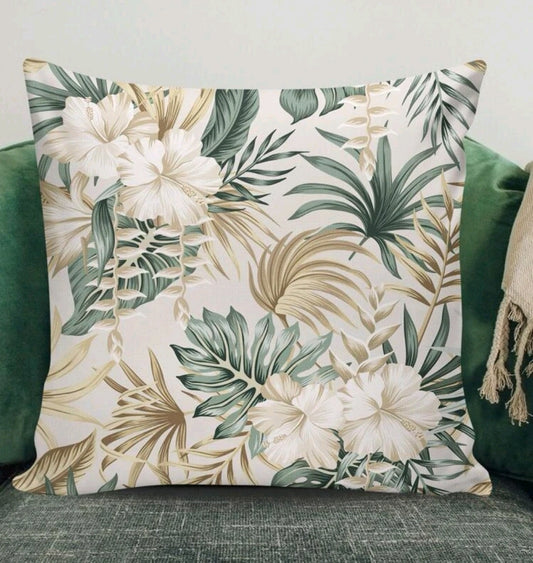 Leaf Pattern Cushion Cover