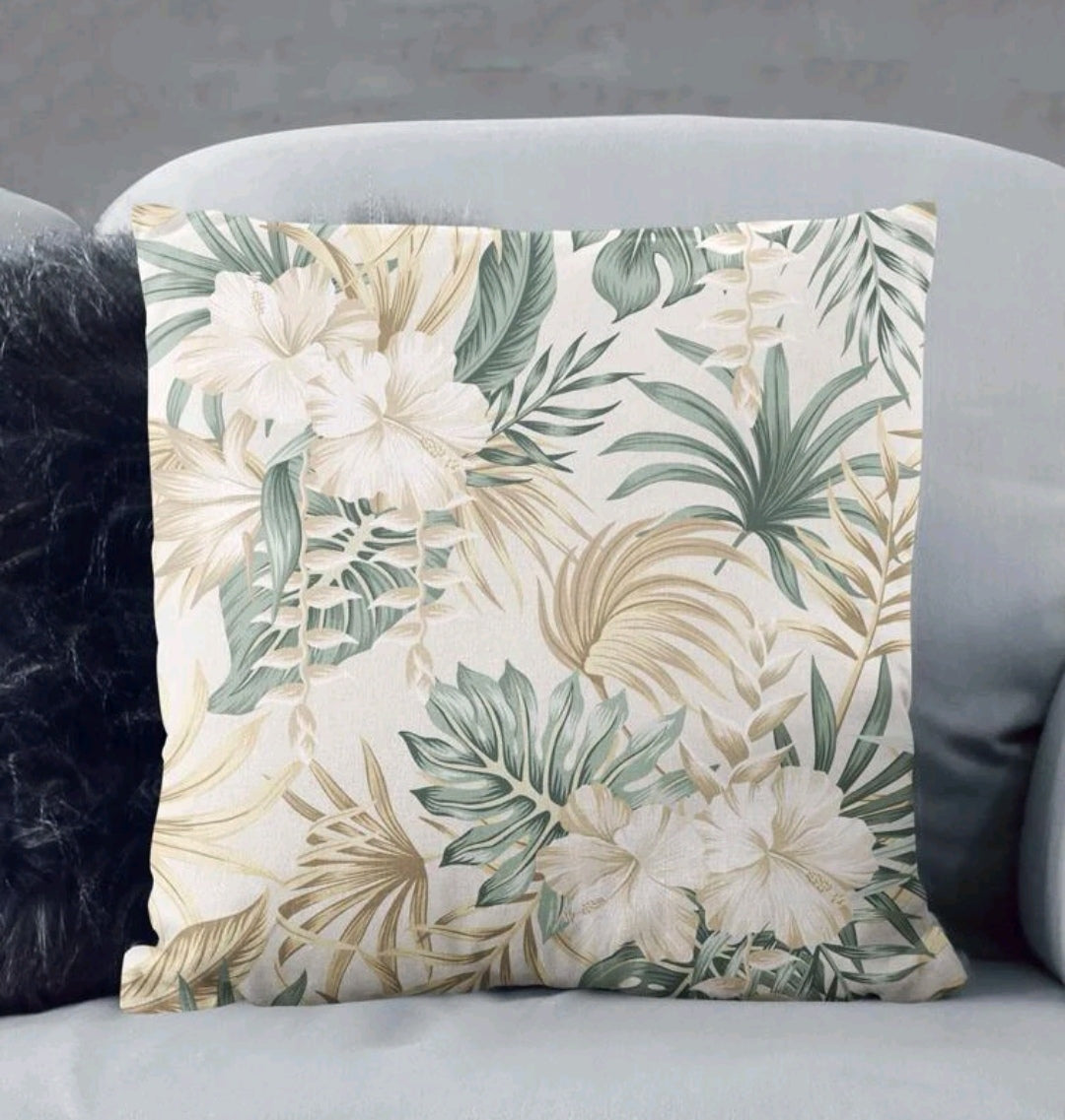 Leaf Pattern Cushion Cover