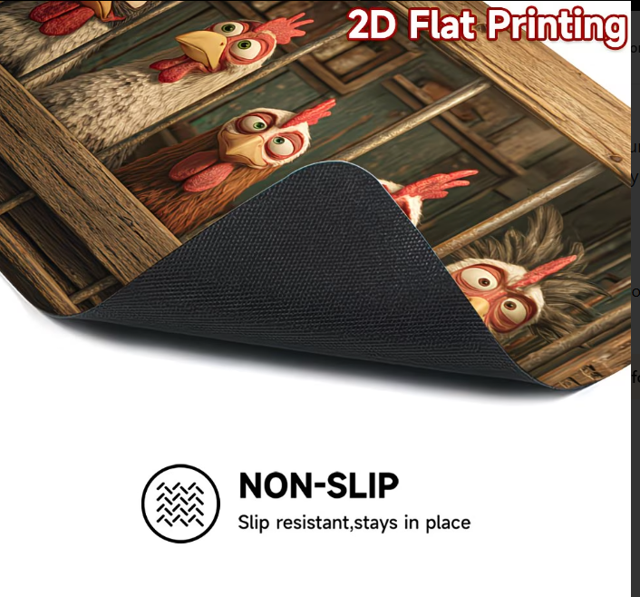 Funny Chicken Stove Protector Mat | Non-Slip Cooktop Cover | Heat-Resistant Kitchen Pad