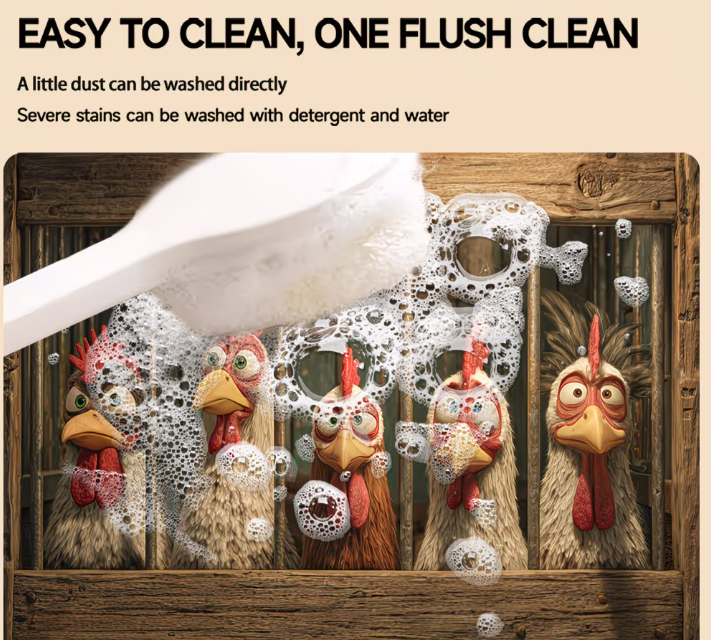 Funny Chicken Stove Protector Mat | Non-Slip Cooktop Cover | Heat-Resistant Kitchen Pad